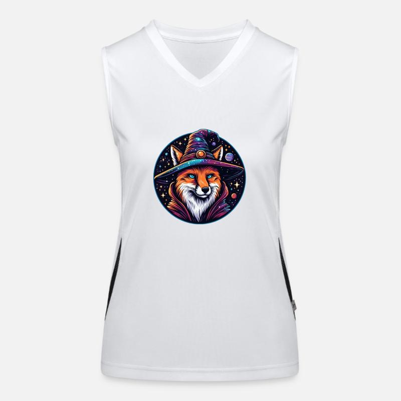 Fantasy Fox - Himmlischer Zauberer Funktionelles Kontrast-Tank Top für Frauen