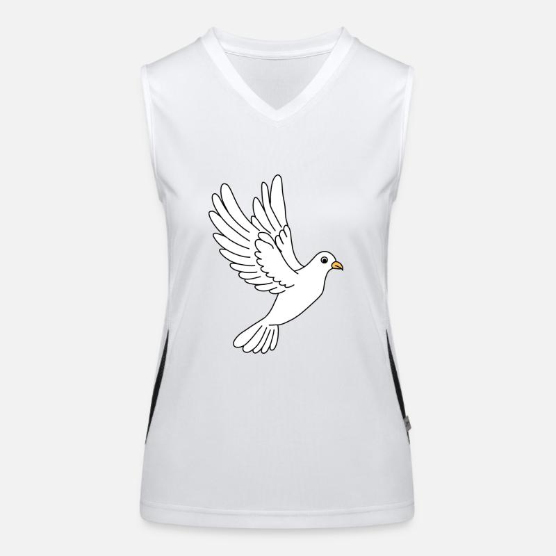friedenstaube Funktionelles Kontrast-Tank Top für Frauen
