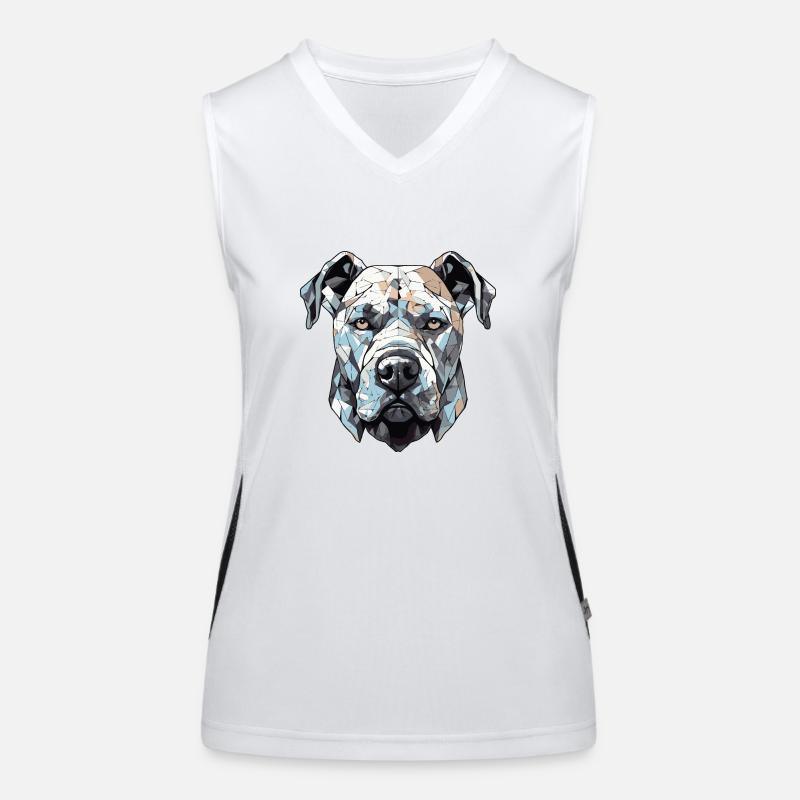 hund pitbull Funktionelles Kontrast-Tank Top für Frauen