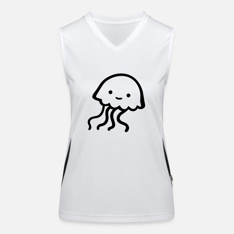 Qualle Funktionelles Kontrast-Tank Top für Frauen