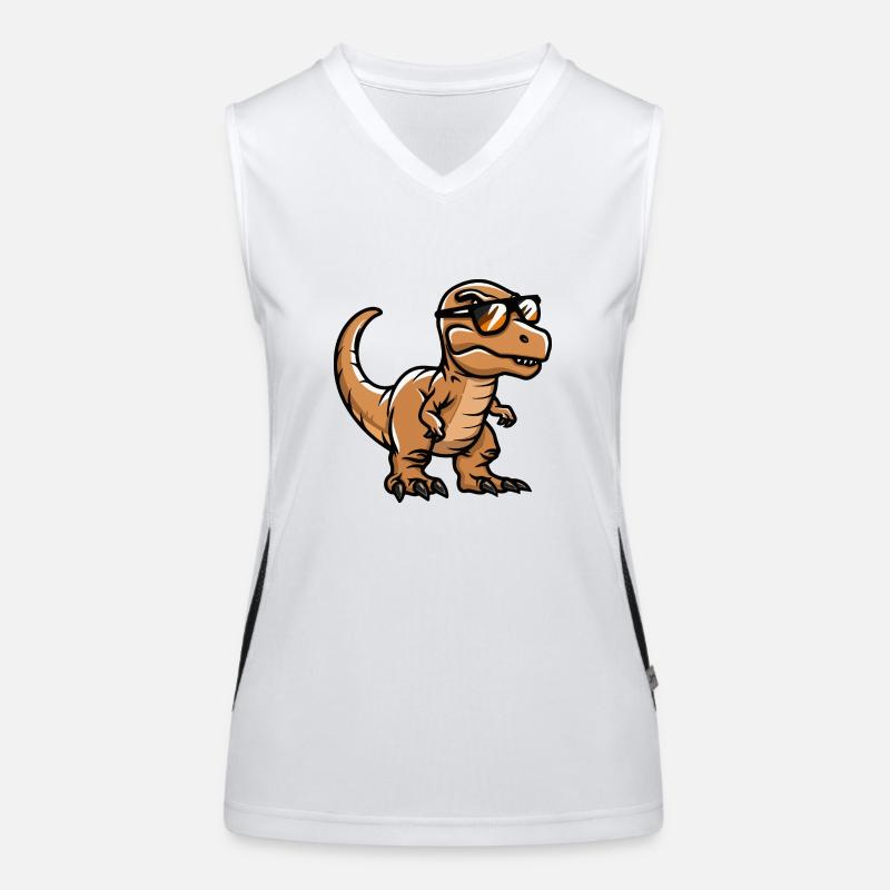 Dinosaurier T-Rex Comic Cool Funktionelles Kontrast-Tank Top für Frauen