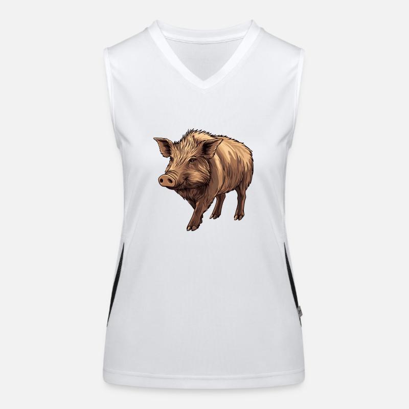 Wildschwein Funktionelles Kontrast-Tank Top für Frauen