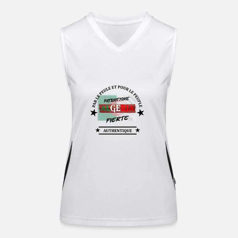 Authentisches Algerien Funktionelles Kontrast-Tank Top für Frauen