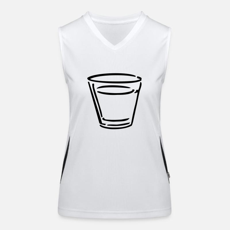 Whiskeyglas 1farb Funktionelles Kontrast-Tank Top für Frauen