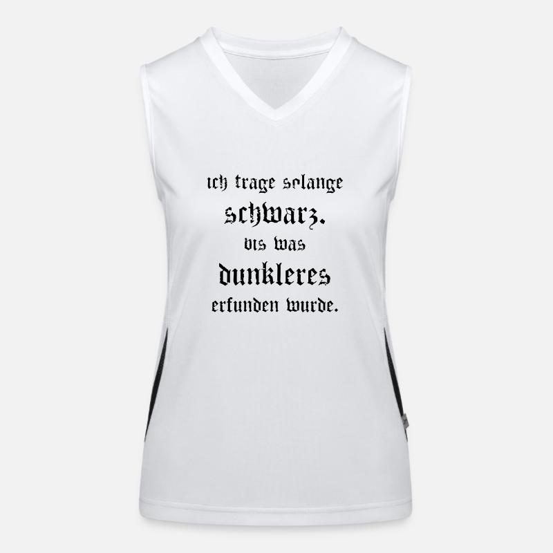 Schwarz Funktionelles Kontrast-Tank Top für Frauen