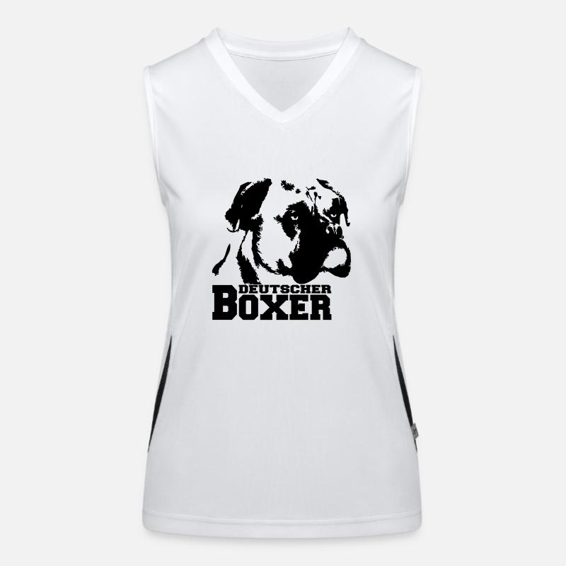 Deutscher Boxer Funktionelles Kontrast-Tank Top für Frauen
