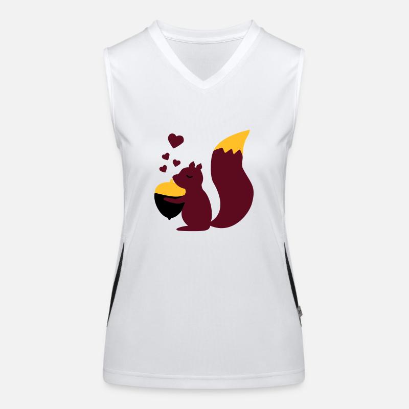 squirell love nuts Funktionelles Kontrast-Tank Top für Frauen