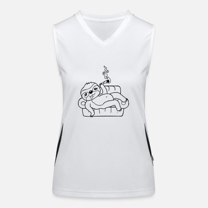 Joint sofa sloth chills Women's Functional Contrast Tank Top