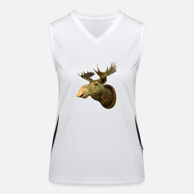 Elchkopf Funktionelles Kontrast-Tank Top für Frauen
