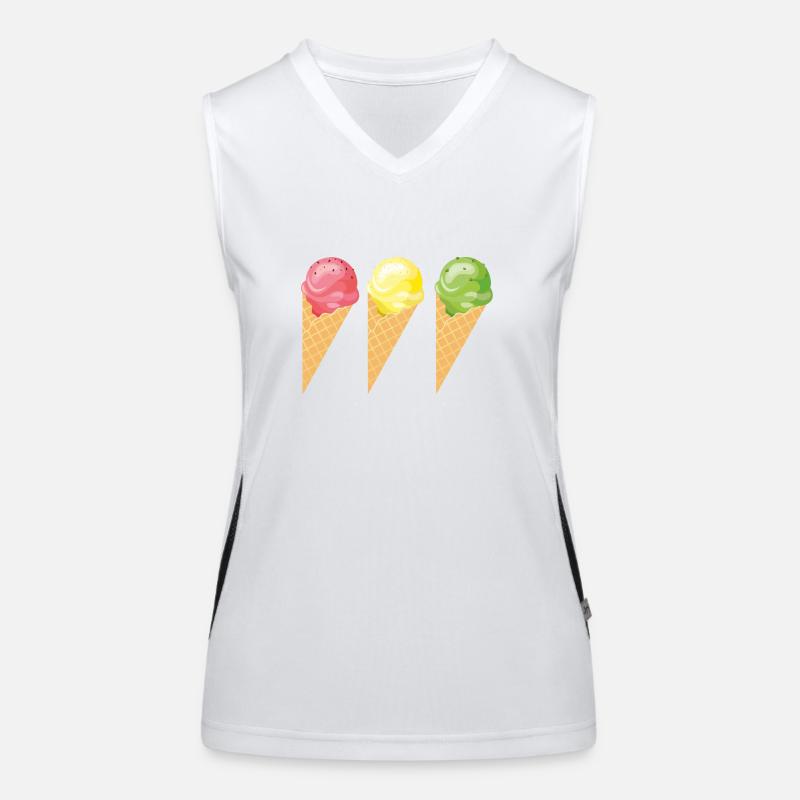 Ice cream ... Women's Functional Contrast Tank Top