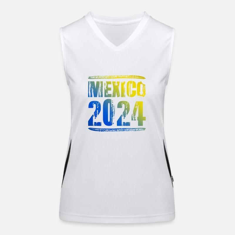 Mexiko 2024 Bunt Urlaub Funktionelles Kontrast-Tank Top für Frauen