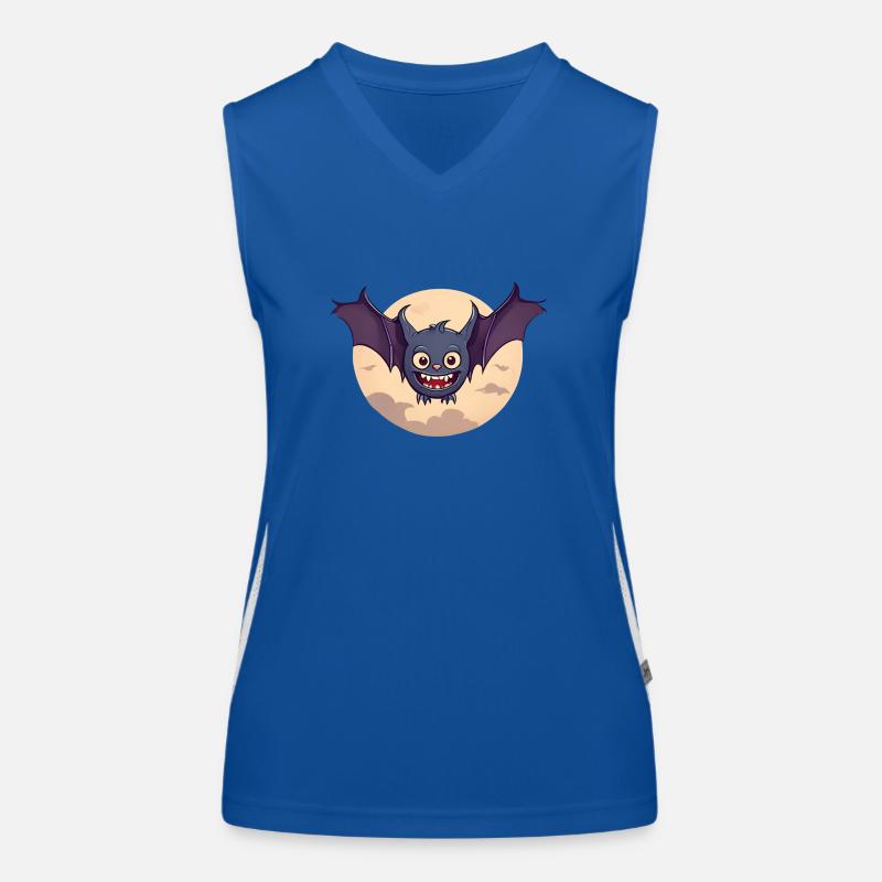 Halloween Bat Moon Women's Functional Contrast Tank Top