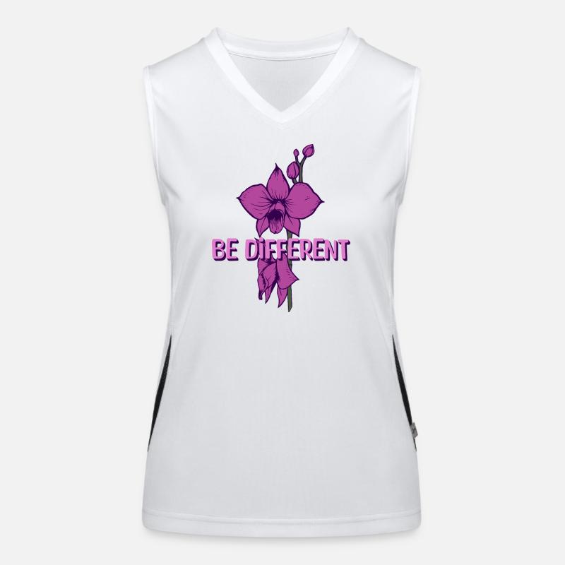 BE DIFFERENT - Orchidée Fleur Amour Positivité Débardeur respirant contrasté Femme