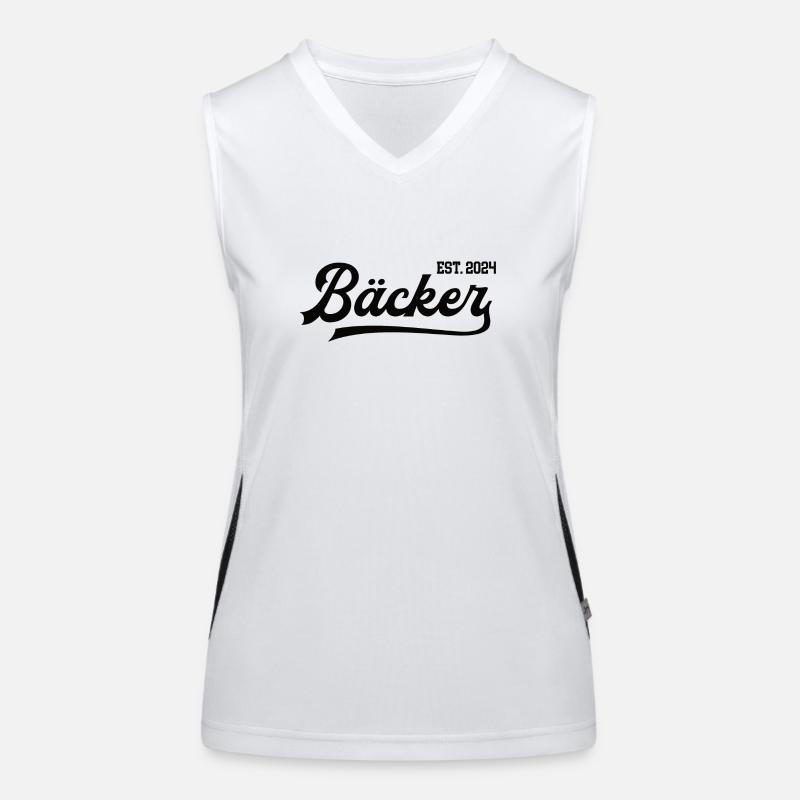 Bäcker 2024 Beruf Bäckerei Lehre Lehrling Konditor Funktionelles Kontrast-Tank Top für Frauen