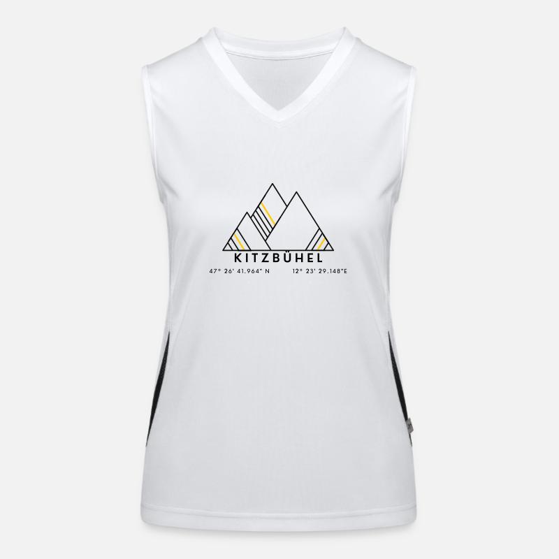 Minimalistisches Kitzbühel-Logo Funktionelles Kontrast-Tank Top für Frauen