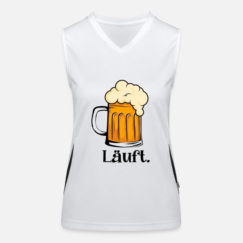 Runs Beer Women's Functional Contrast Tank Top