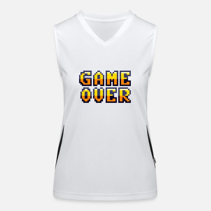 Game Over Retrogaming Vintage-Pixel Funktionelles Kontrast-Tank Top für Frauen