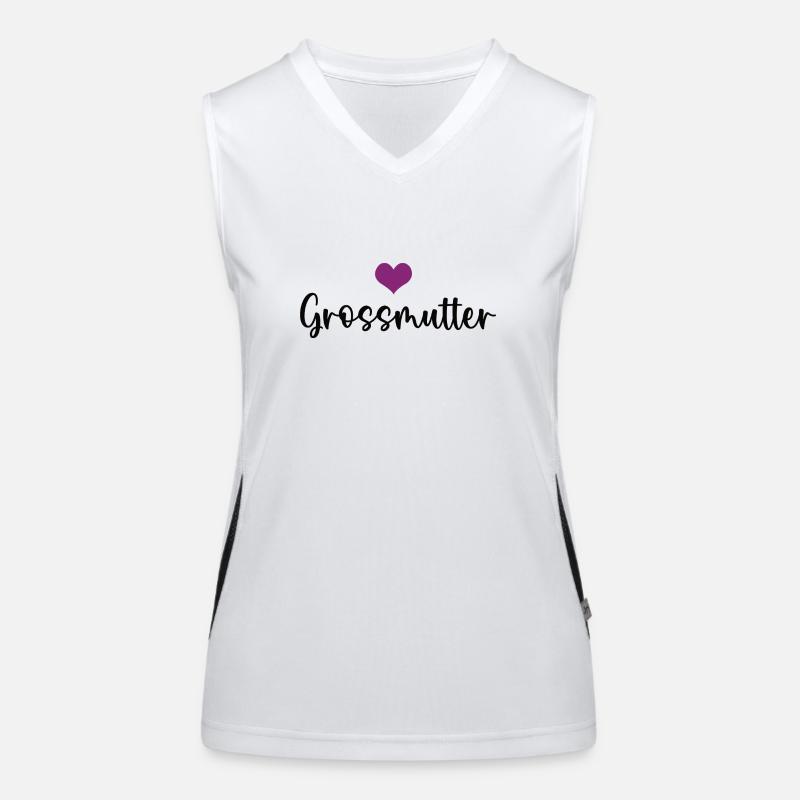 Grossmutter Herz Großmutter Oma Grossmama Omi Funktionelles Kontrast-Tank Top für Frauen