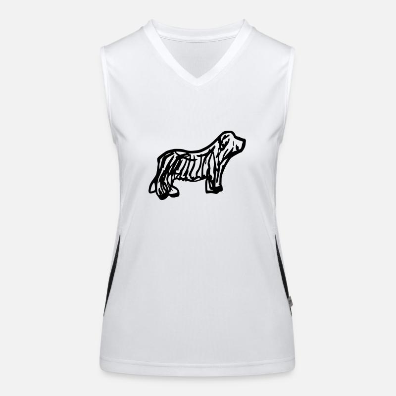 Bearded Collie Funktionelles Kontrast-Tank Top für Frauen
