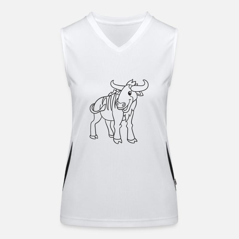 Wildebeest, wildebeest, gift, gift idea Women's Functional Contrast Tank Top