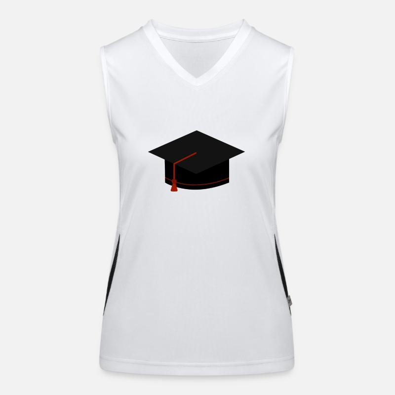 Abschluss-Kappe Funktionelles Kontrast-Tank Top für Frauen