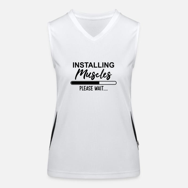 installing muscles Women's Functional Contrast Tank Top