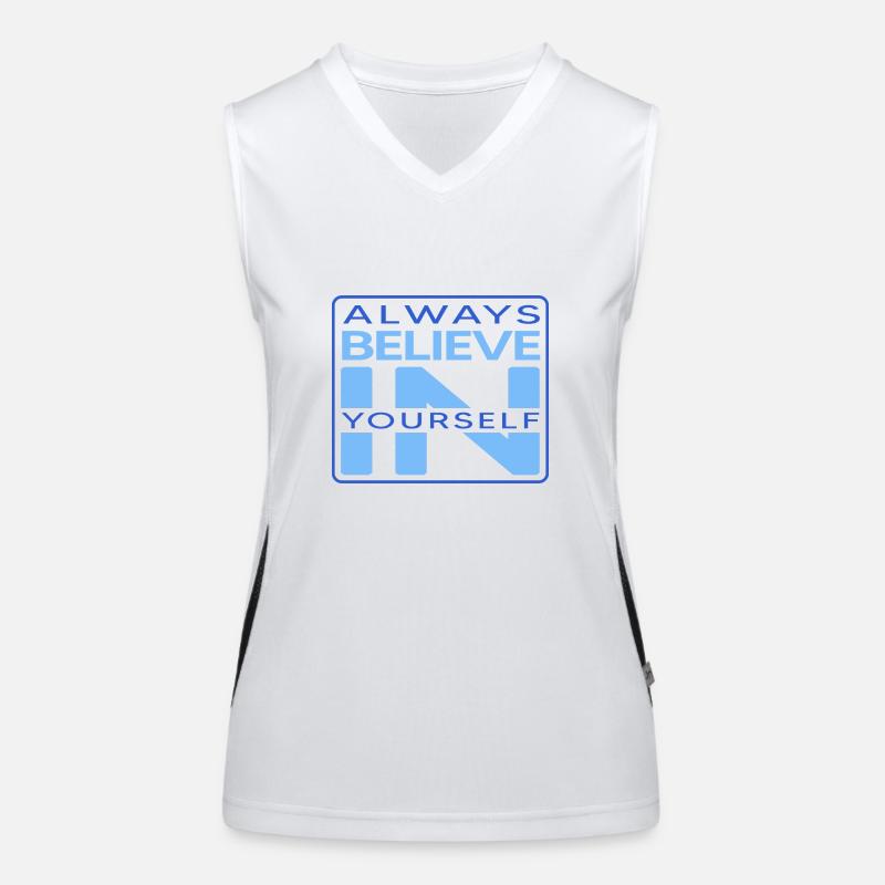 Winter swimmer "Believe" motivation for ice bathing" Women's Functional Contrast Tank Top