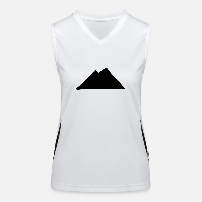 Montagnes Montagnes Surface de dessin 1 Débardeur respirant contrasté Femme