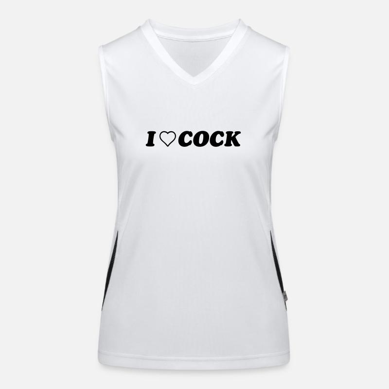 I LOVE COCK - CO1 Funktionelles Kontrast-Tank Top für Frauen