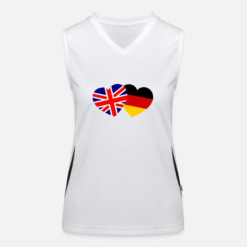 Die britisch deutsche Partnerschaft Funktionelles Kontrast-Tank Top für Frauen