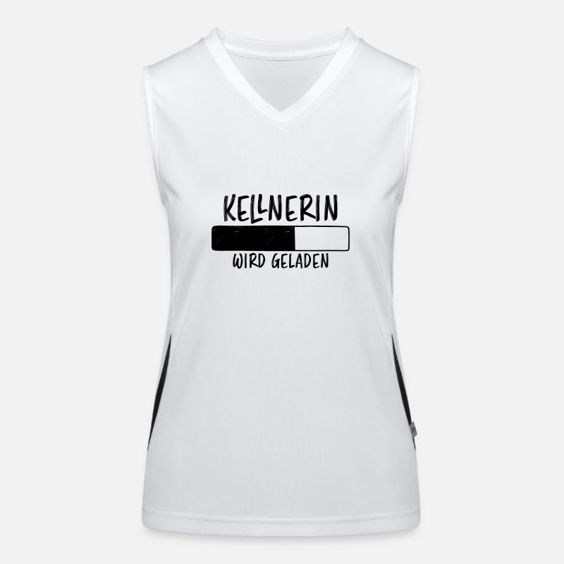 Kellnerin Spruch Kellner Beruf Kellnerin Geschenk Funktionelles Kontrast-Tank Top für Frauen
