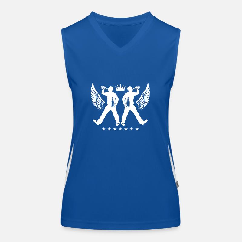 Drinking Bier Silhouette Funktionelles Kontrast-Tank Top für Frauen