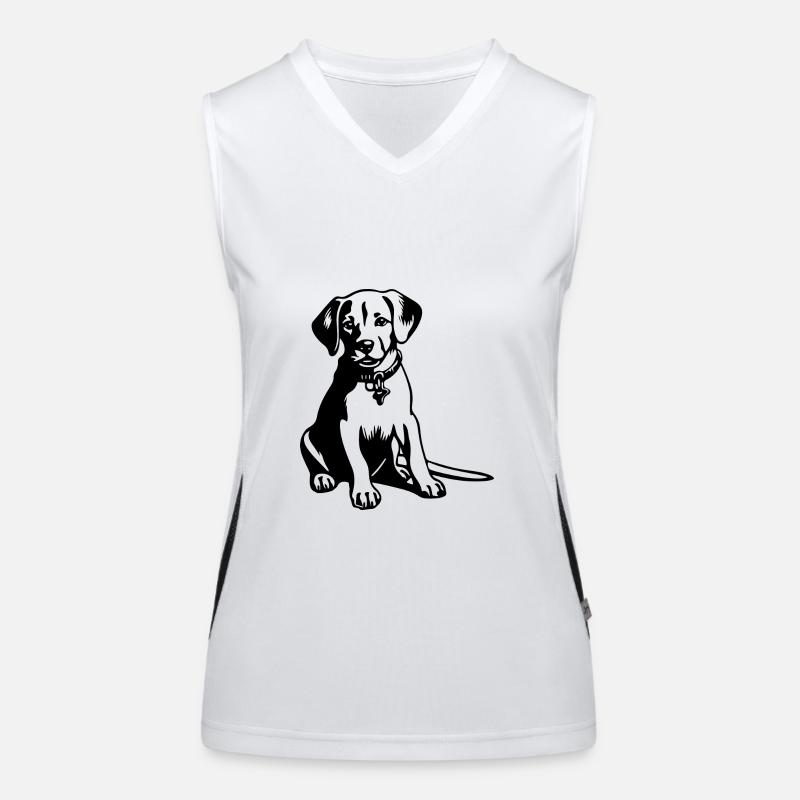 Beagle Hund Funktionelles Kontrast-Tank Top für Frauen