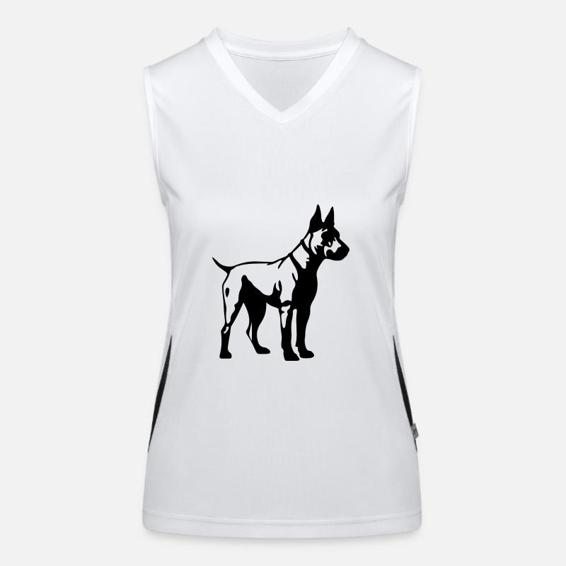 Bull Terrier Dog Women's Functional Contrast Tank Top
