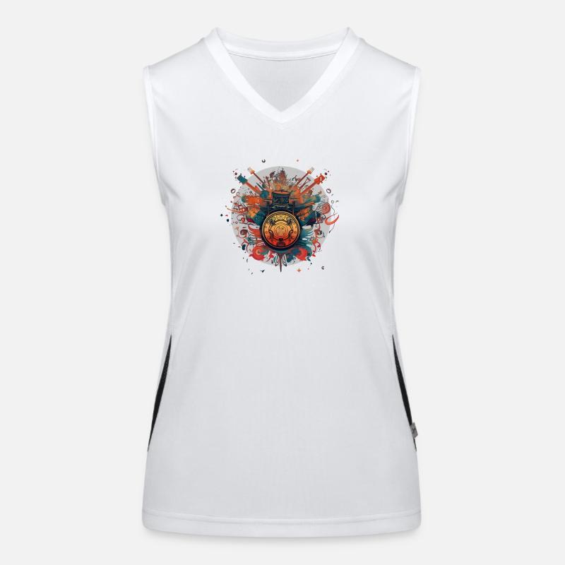Drums chaos Funktionelles Kontrast-Tank Top für Frauen