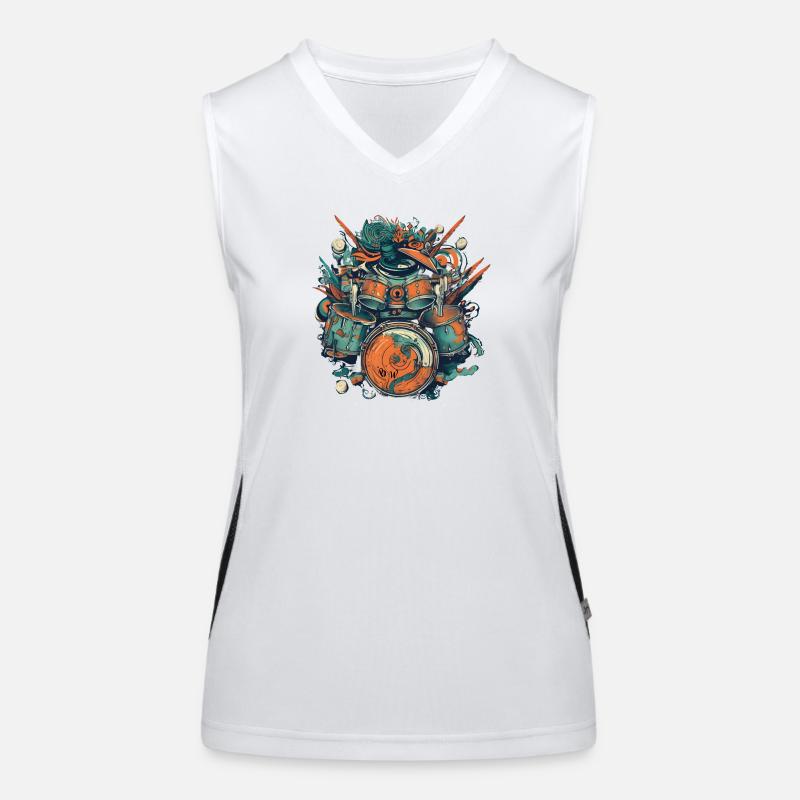 Drums big Funktionelles Kontrast-Tank Top für Frauen