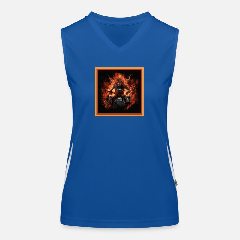 Flams Drummer Funktionelles Kontrast-Tank Top für Frauen