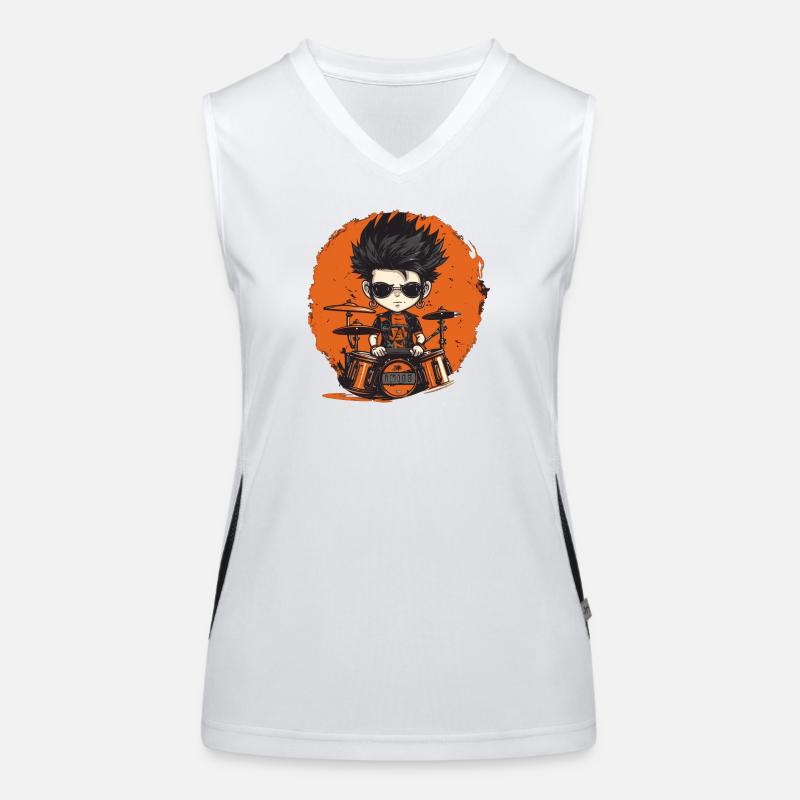 Drummer Punk Funktionelles Kontrast-Tank Top für Frauen