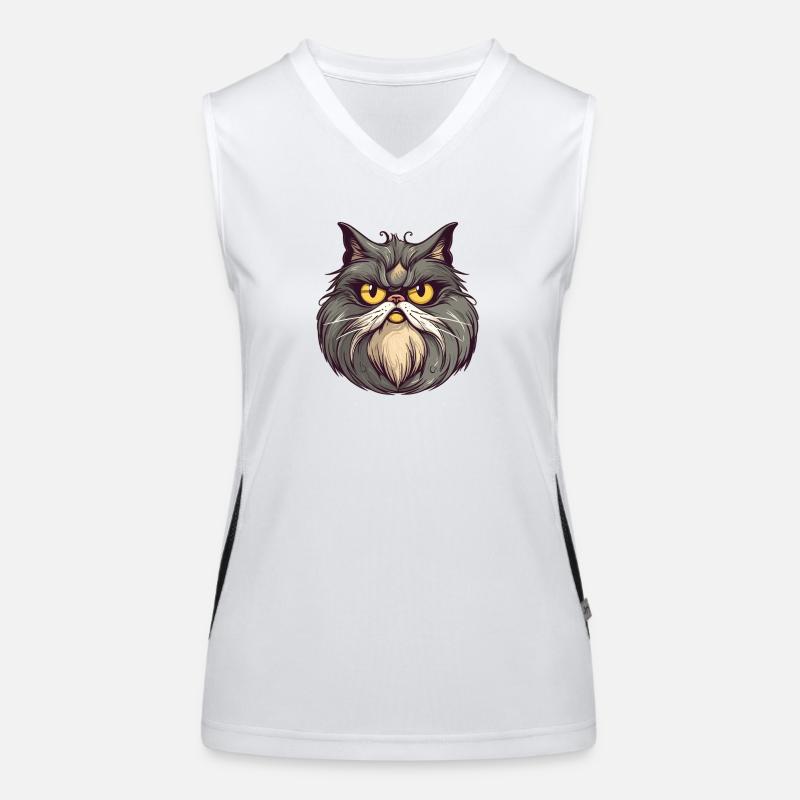 Cat Katze Funktionelles Kontrast-Tank Top für Frauen