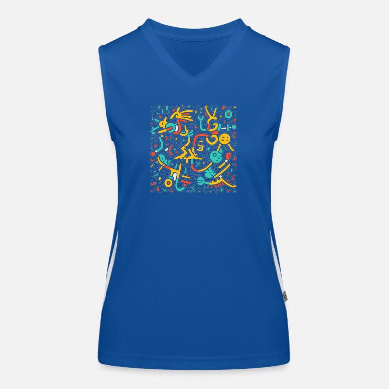 Musik Funktionelles Kontrast-Tank Top für Frauen