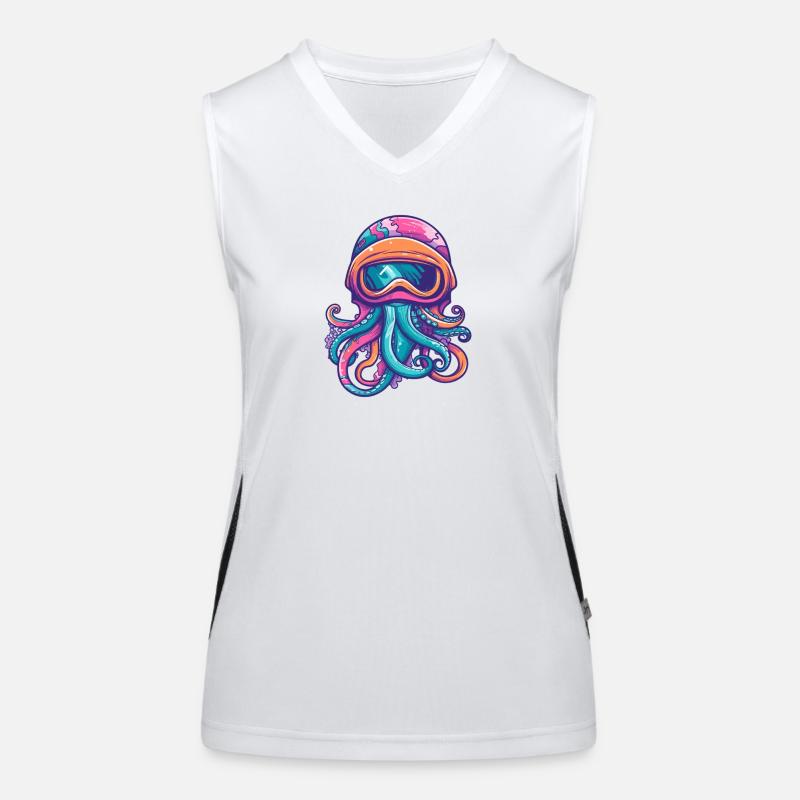 Octopus Wintersport Funktionelles Kontrast-Tank Top für Frauen