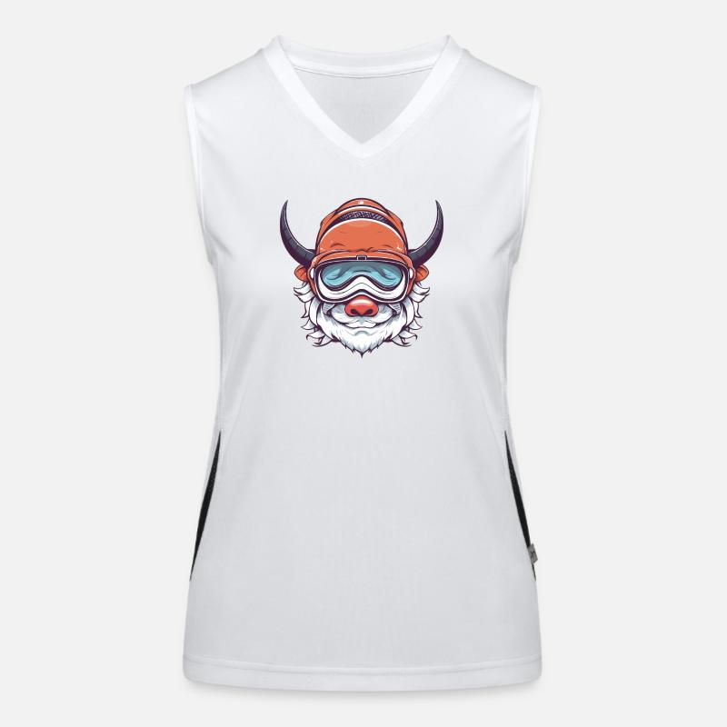 Bulle Stier Flieger Ski Funktionelles Kontrast-Tank Top für Frauen