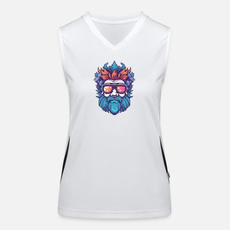 Mann König Brille Funktionelles Kontrast-Tank Top für Frauen
