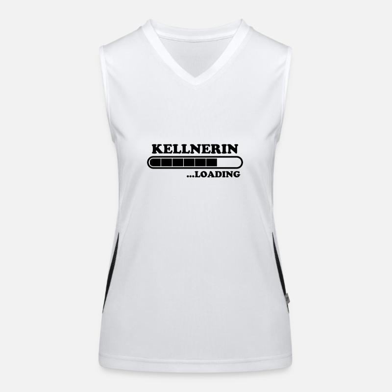 Kellnerin Spruch Kellner Beruf Kellnerin Geschenk Funktionelles Kontrast-Tank Top für Frauen