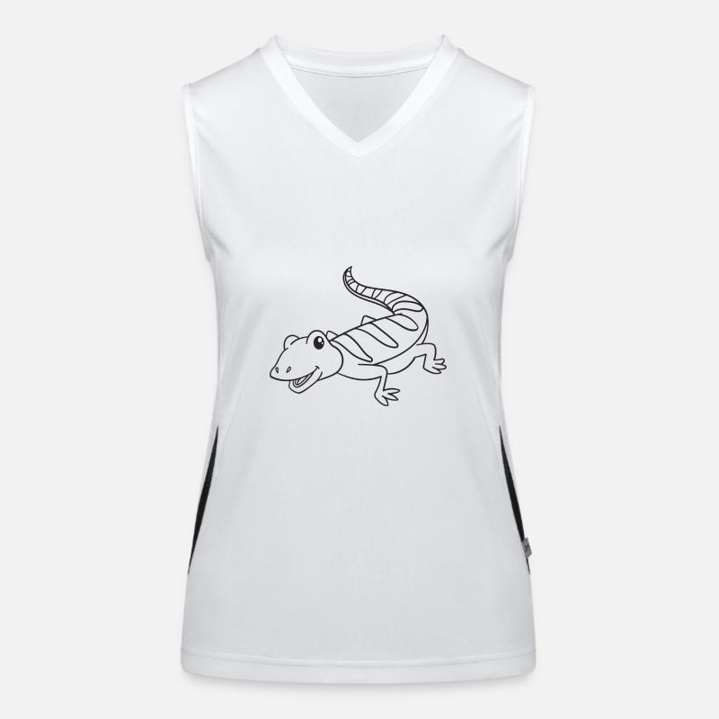 Echse, Echsen, Geschenk, Geschenkidee Funktionelles Kontrast-Tank Top für Frauen