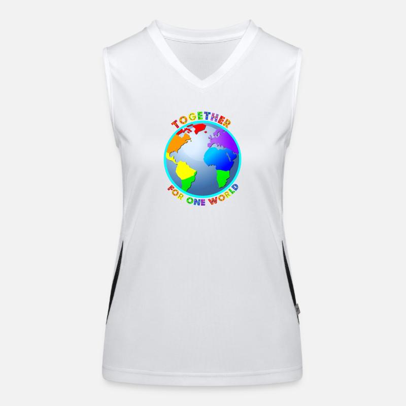 Globe "For One World" - Rainbow Colors Women's Functional Contrast Tank Top