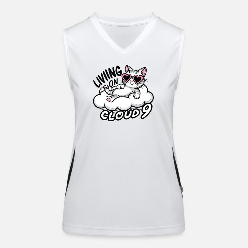 Cat Kitten on Cloud 9 Women's Functional Contrast Tank Top