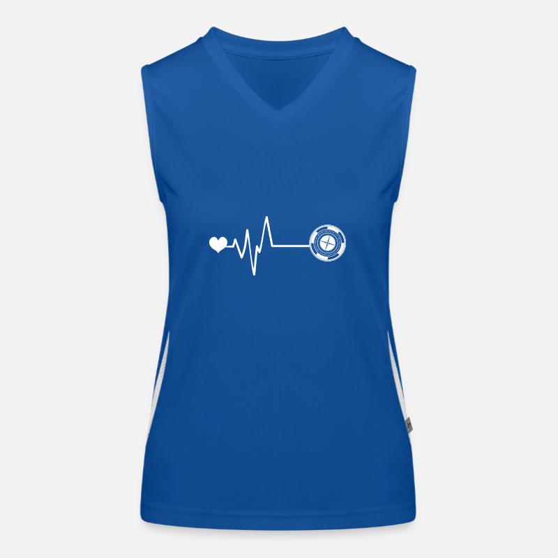Roulette Pulse Heart Women's Functional Contrast Tank Top