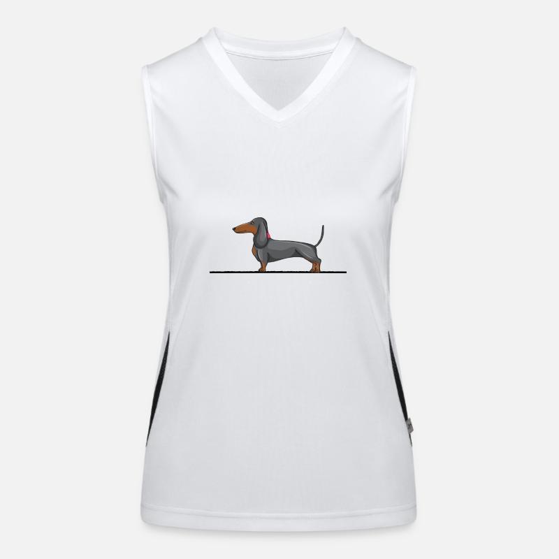 Teckel teckel Chien de chasse Teckel Débardeur respirant contrasté Femme