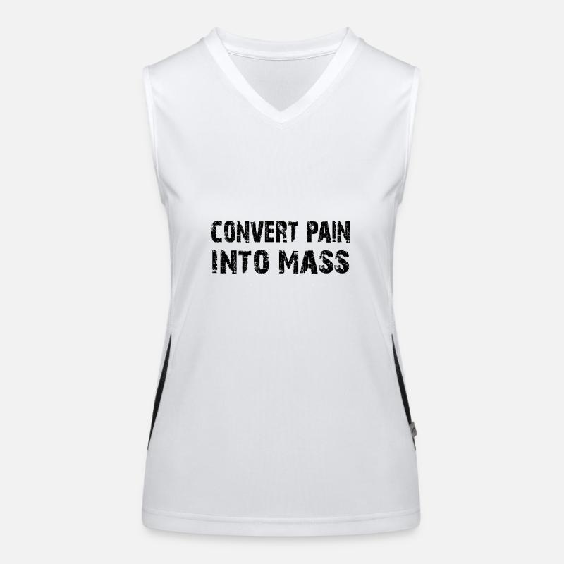 Transformez la douleur en masse. Conception de musculation Débardeur respirant contrasté Femme